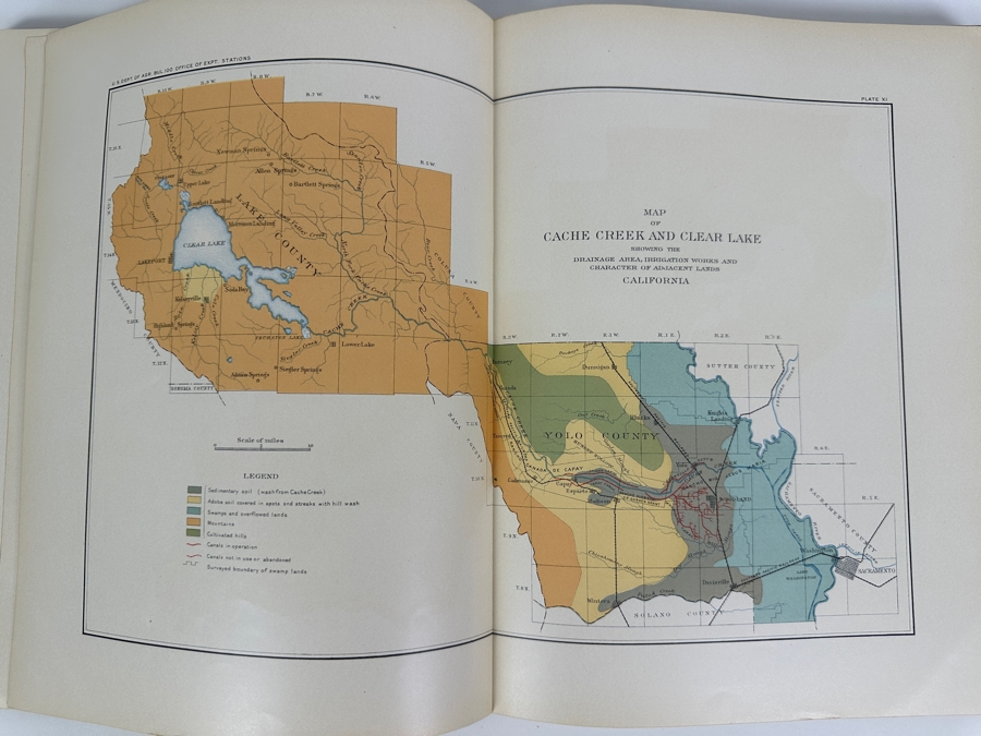 Just Added - Antique 1901 Hardcover Book Report Of Irrigation Investigations In California Office Of Experiment Stations Bulletin 100 U.S. Department Of Agriculture Estimate $150 [Photo 7]