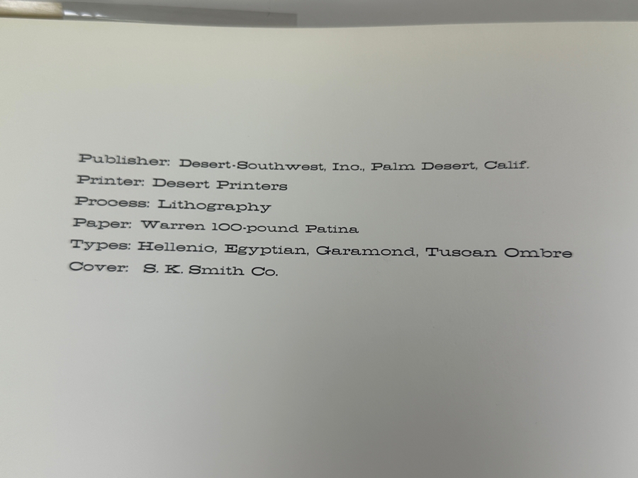 Just Added - Hardcover Second Printing Book Photo Album Of Yesterday's Southwest 1965 Desert Magazine, Palm Desert, California [Photo 8]