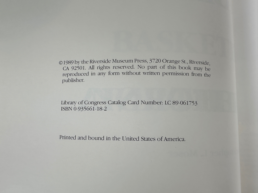 Just Added - Native American Indian Baskets Of Southern California, Central California & Northern California 3 Book Set With Slipcover By The Riverside Museum Press 1986, 1989 & 1993 [Photo 5]