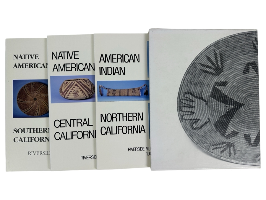 Just Added - Native American Indian Baskets Of Southern California, Central California & Northern California 3 Book Set With Slipcover By The Riverside Museum Press 1986, 1989 & 1993