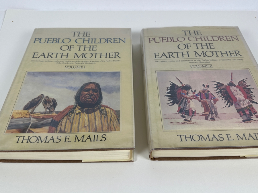 Just Added - Hardcover First Edition Books The Pueblo Children Of The Earth Mother Volumes I & II By Thomas E. Mails 1983 Estimate $200 [Photo 2]