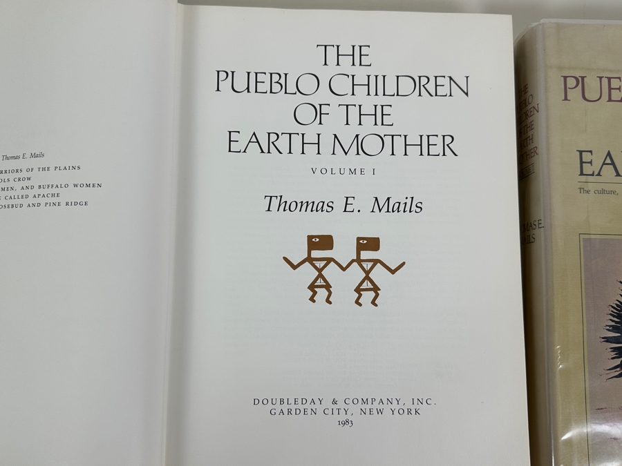 Just Added - Hardcover First Edition Books The Pueblo Children Of The Earth Mother Volumes I & II By Thomas E. Mails 1983 Estimate $200 [Photo 7]