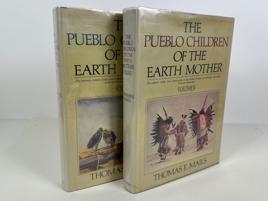 Just Added - Hardcover First Edition Books The Pueblo Children Of The Earth Mother Volumes I & II By Thomas E. Mails 1983 Estimate $200 [Photo 3]