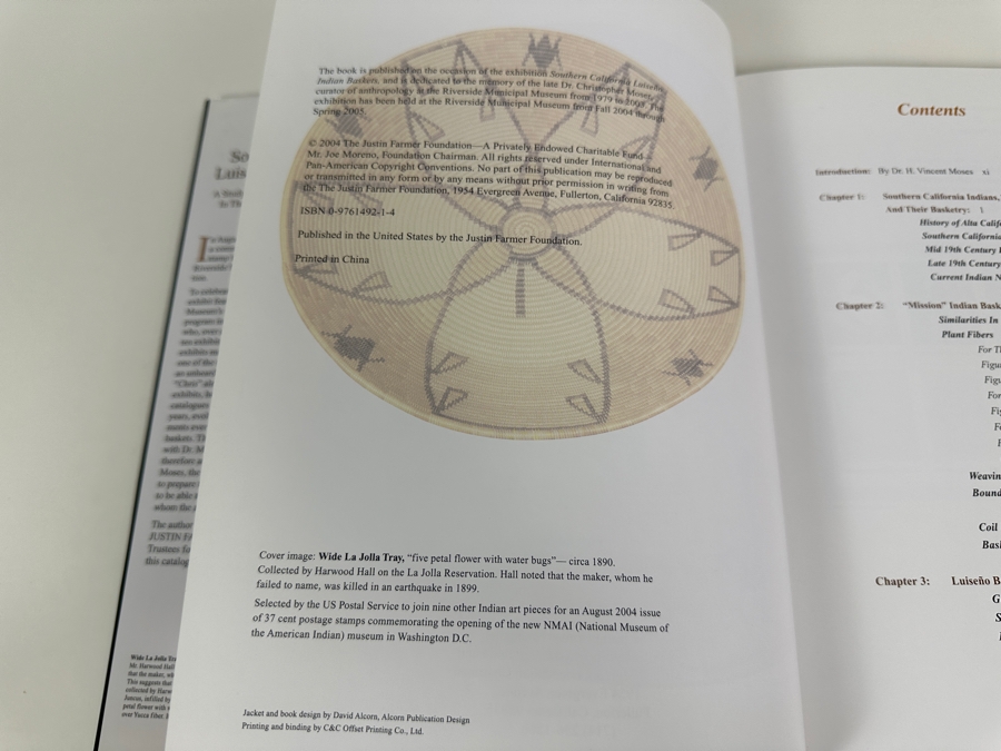 Just Added - Hardcover First Edition Book Southern California Luiseno Indian Baskets By Justin F. Farmer [Photo 4]