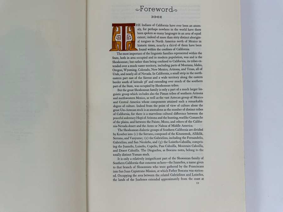 Just Added - Limited Edition Hardcover Book 1933 Chinigchinich Historical Account Of The Indians Of St. Juan Capistrano Mission Called The Acagchemem Nation By The Reverend Father Geronimo Boscana Fine Arts Press Estimate $500 [Photo 5]