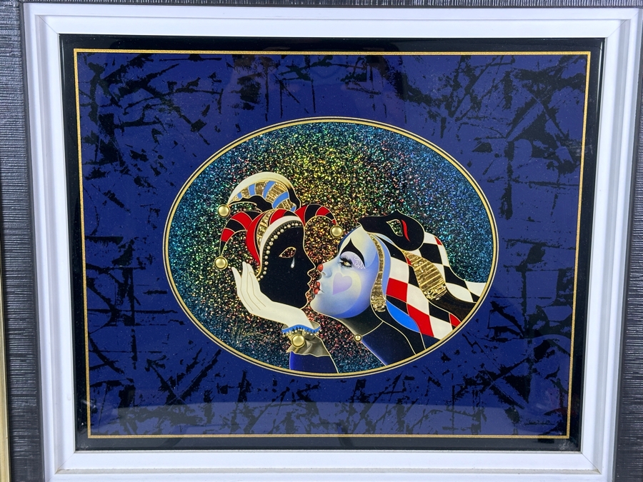 Just Added - Martiros Manoukian Mixed Media Painting Mounted On Board Hand-Signed In Pigment Lower Left By Artist Reflective Love Series 2015 18.5' X 15' Appraised $7,800 [Photo 2]