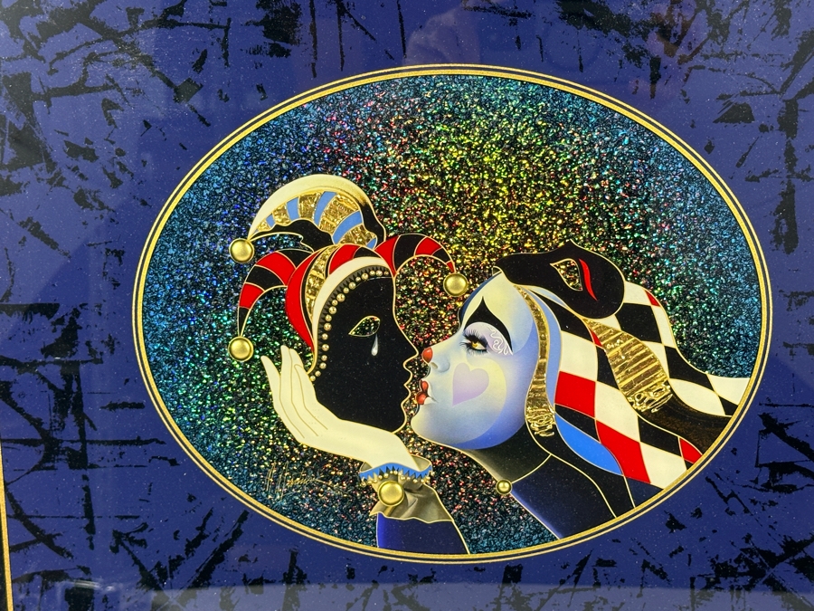 Just Added - Martiros Manoukian Mixed Media Painting Mounted On Board Hand-Signed In Pigment Lower Left By Artist Reflective Love Series 2015 18.5' X 15' Appraised $7,800 [Photo 4]