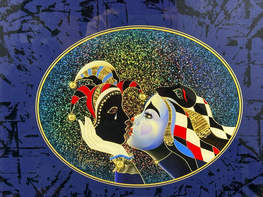 Just Added - Martiros Manoukian Mixed Media Painting Mounted On Board Hand-Signed In Pigment Lower Left By Artist Reflective Love Series 2015 18.5' X 15' Appraised $7,800 [Photo 3]