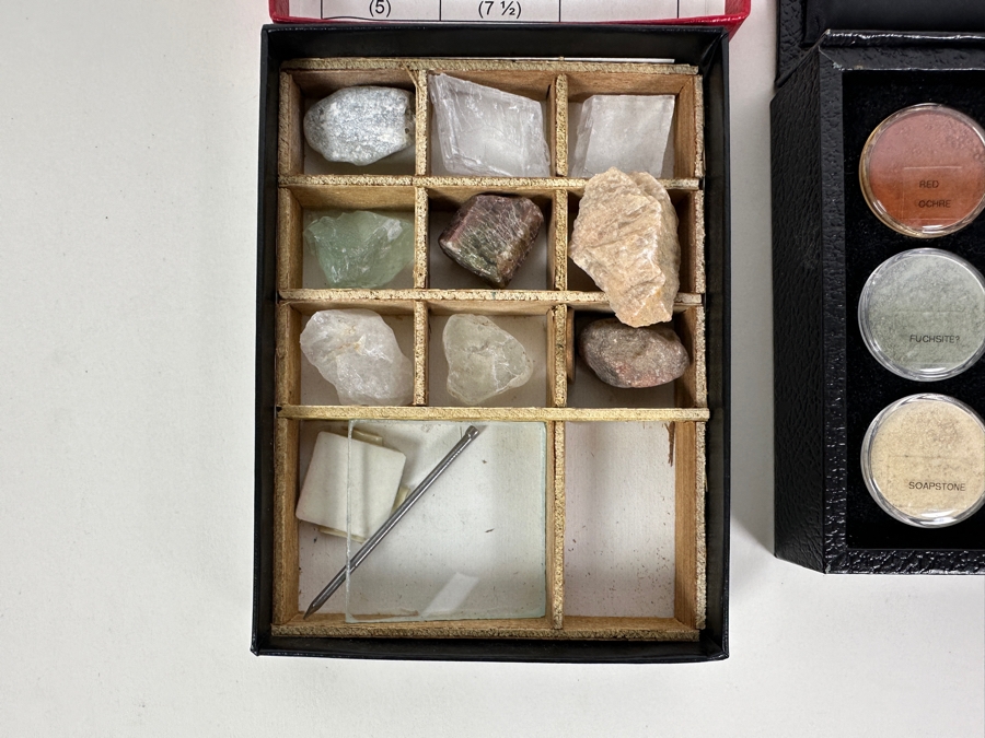 Just Added - Mineral Hardness Test Kit Moh's Scale 1-9 And Sample Specimens: Malachite, Azurite, Soapstone... [Photo 2]