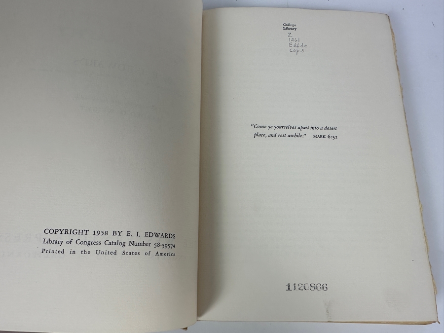 Just Added - First Limted (500 Copies) Edition Hardcover Book Desert Voices A Descriptive Bibliography By E. I. Edwards 1958 Estimate $100 [Photo 4]