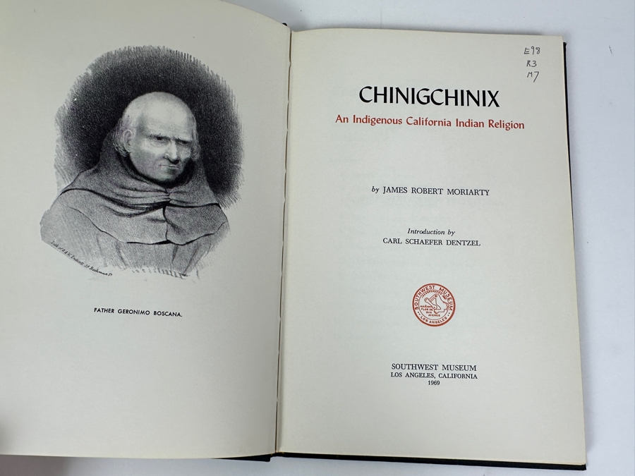 Just Added - Signed First Edition 1969 Southwest Museum Chinigchinix: An Indigenous California Indian Religion By James Robert Moriarty Estimate $100 [Photo 4]