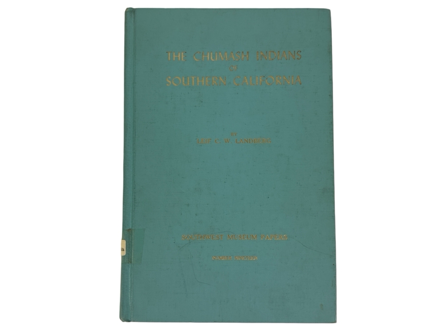 Just Added - First Edition 1965 Southwest Museum Papers Number Nineteen The Chumash Indians Of Southern California By Leif C. W. Landberg Estimate $100 [Photo 1]