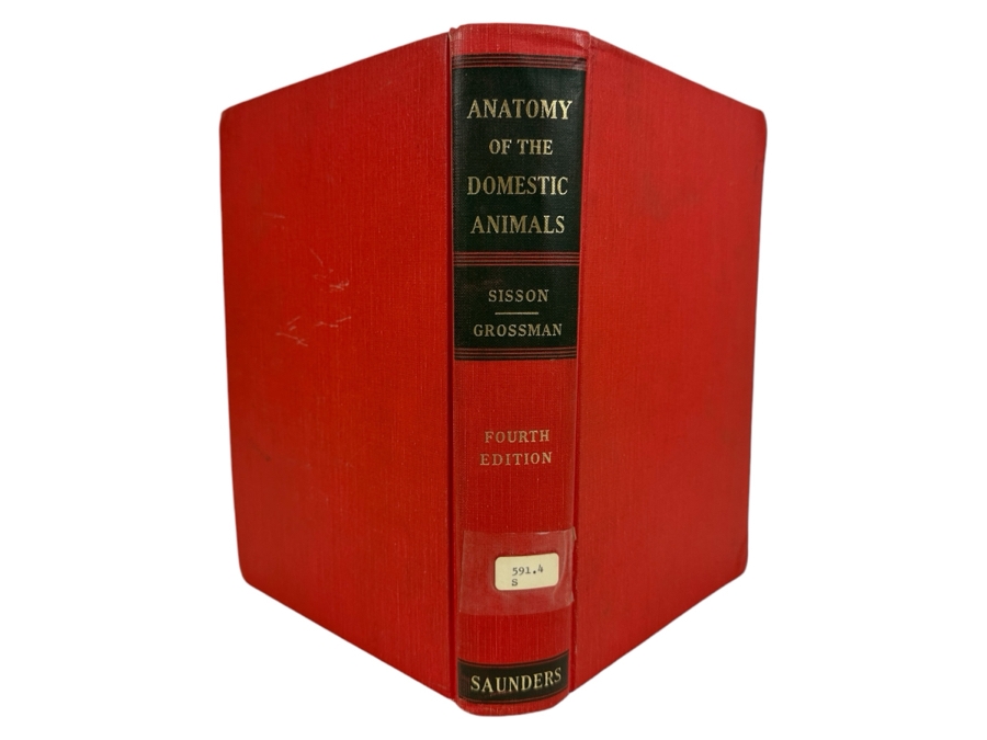 Just Added - Fourth Edition Hardcover Book Anatomy Of The Domestic Animals By Septimus Sisson & James Daniels Grossman 1953 [Photo 1]