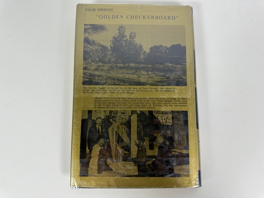 Just Added - Signed First Edition Hardcover Book Golden Checkerboard By Ed Ainsworth How The Cahuillas ('Richest Indians In The World') Won Their Heritage And Fortune At Palm Springs 1965 [Photo 10]