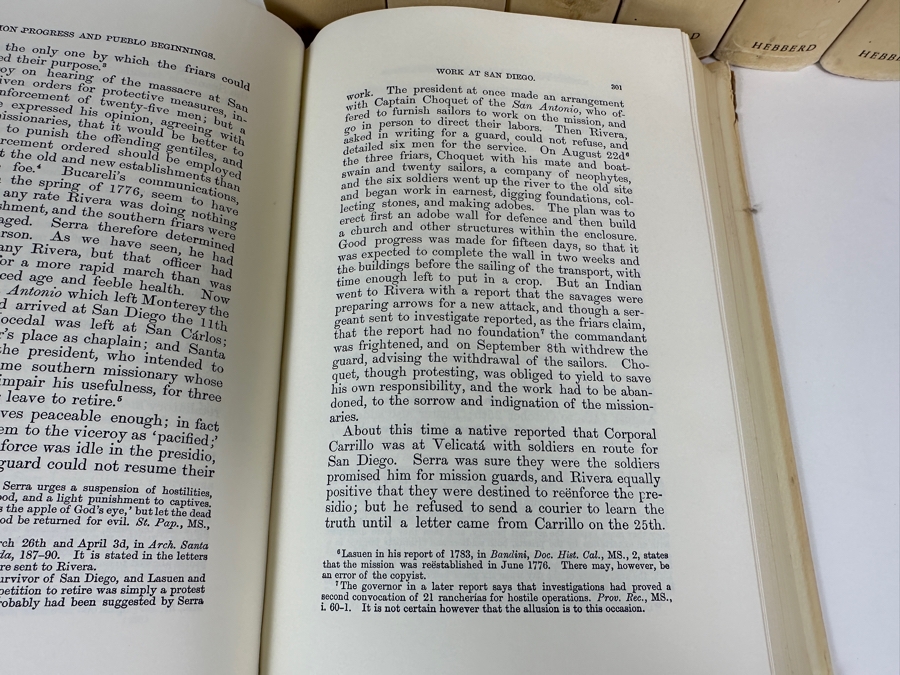 Just Added - Collection Of Seven Hardcover Books: Hubert Howe Bancroft's Works: The History Of California From 1542-1890 Published At Santa Barbara By Wallace Hebberd 1963 Estimate $300-$600 [Photo 11]