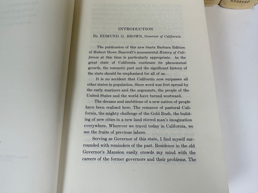 Just Added - Collection Of Seven Hardcover Books: Hubert Howe Bancroft's Works: The History Of California From 1542-1890 Published At Santa Barbara By Wallace Hebberd 1963 Estimate $300-$600 [Photo 10]