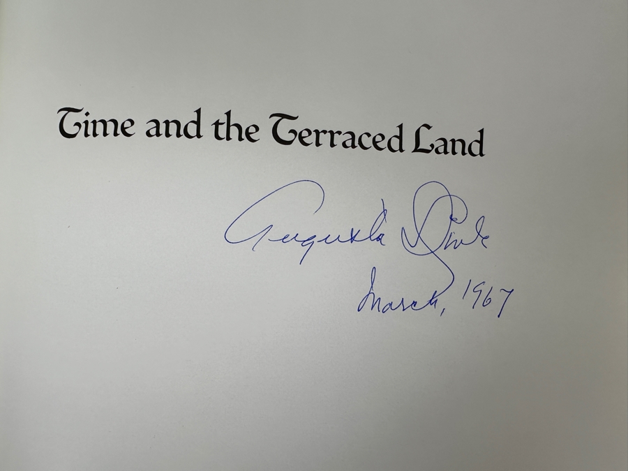 Just Added - Signed Hardcover First Edition Book Time And The Terraced Land: The Story Of California's Unique Palos Verdes Peninsula By Augusta Fink 1966 [Photo 3]
