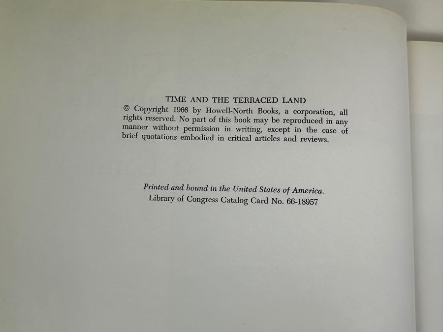Just Added - Signed Hardcover First Edition Book Time And The Terraced Land: The Story Of California's Unique Palos Verdes Peninsula By Augusta Fink 1966 [Photo 4]