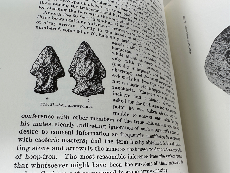 Just Added - The Seri Indians Of Sonora By W. J. McGee First Printing In 1971 By Rio Grande Classic Deluxe Edition Hardcover Book With Slipcover [Photo 11]