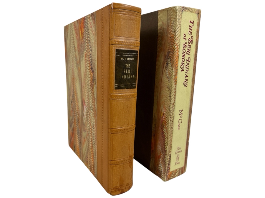 Just Added - The Seri Indians Of Sonora By W. J. McGee First Printing In 1971 By Rio Grande Classic Deluxe Edition Hardcover Book With Slipcover [Photo 1]