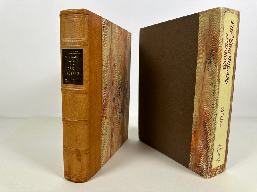 Just Added - The Seri Indians Of Sonora By W. J. McGee First Printing In 1971 By Rio Grande Classic Deluxe Edition Hardcover Book With Slipcover [Photo 3]