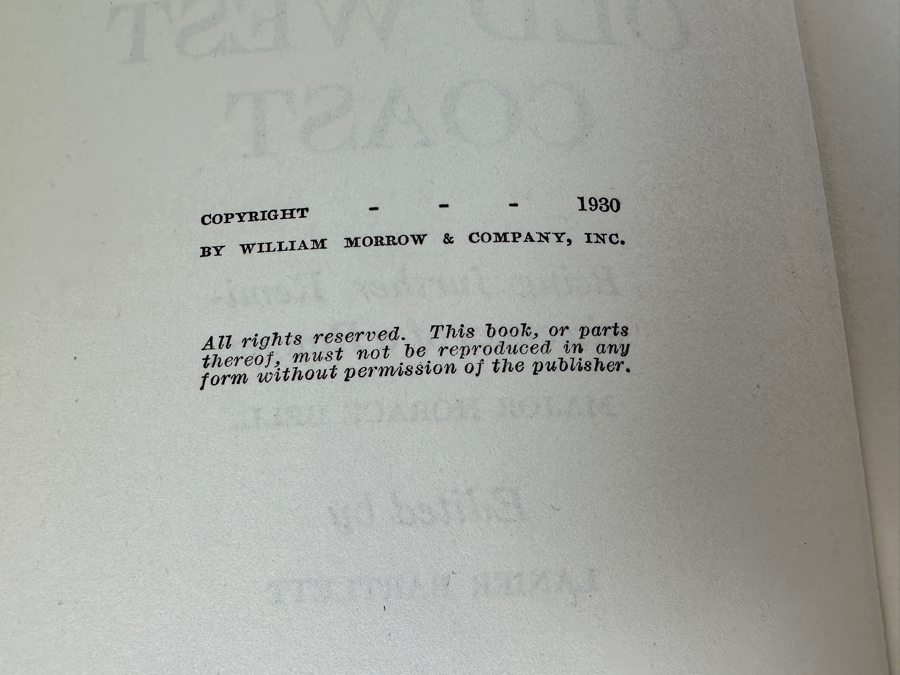 Just Added - Vintage 1930 First Edition Hardcover Book On The Old West Coast By Major Horace Bell [Photo 6]