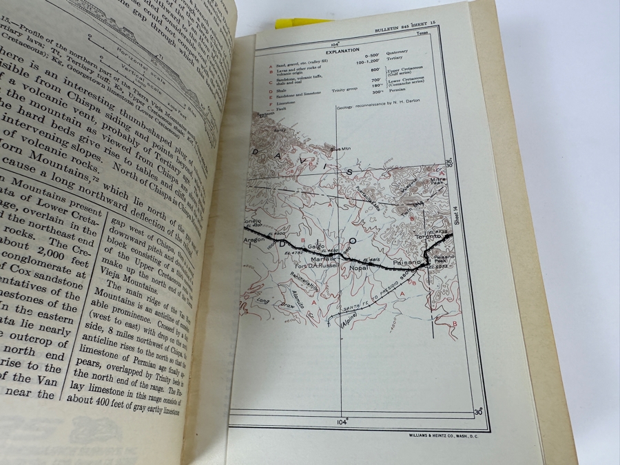 Just Added - Vintage 1933 The United States Of The Interior Guidebook Of The Western United States Part F Southern Pacific Lines New Orleans To Los Angeles Geological Survey Bulletin 845 By N. H. Darton With A Bunch Of Maps [Photo 9]
