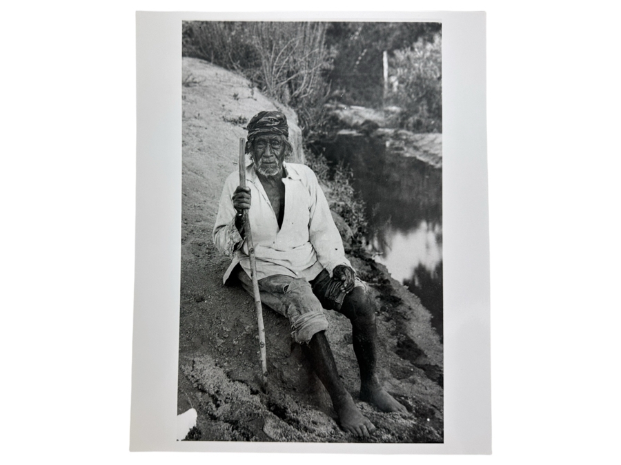 Just Added - Vintage Frederic Hamer Maude Southwest Museum Collection Photograph Of Noverto Leon (105 Years Old), Saboba-Luiseno 8 X 10