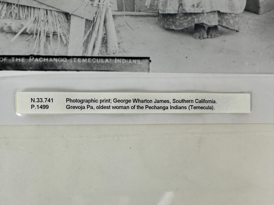 Just Added - Vintage George Wharton James Southwest Museum Collection Photograph Of Grevoja Pa, Oldest Woman Of The Pechanga Indians In Temecula 8 X 10 [Photo 4]