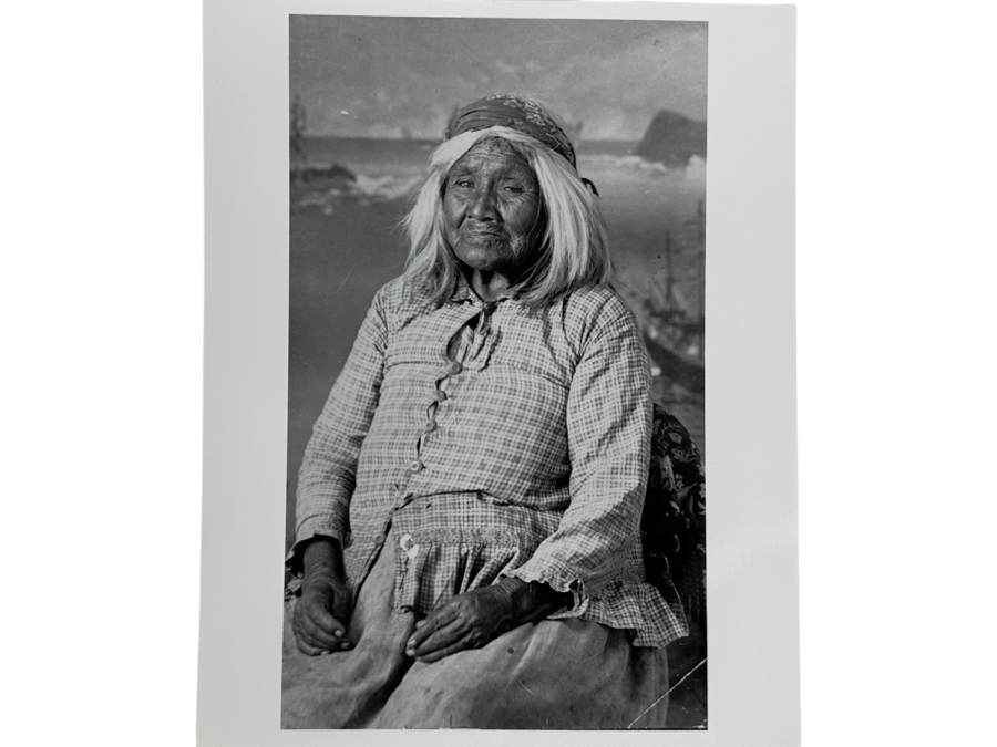 Just Added - Vintage Southwest Museum Collection Photograph Of The Wife Of Victorianno (Third Wife, 107 Years Old), Chief Of The Saboba Indians 5.5 X 9.5