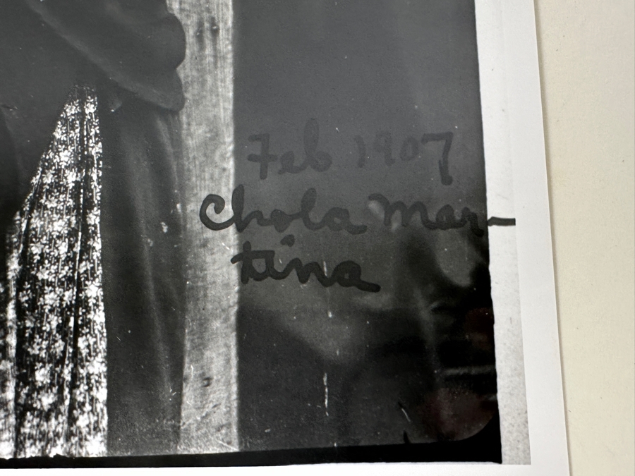 Just Added - Vintage 1907 Charles F. Lummis, San Juan Capistrano Southwest Museum Collection Photograph Of A Chola Martina (Juaneno) 8 X 10 [Photo 4]