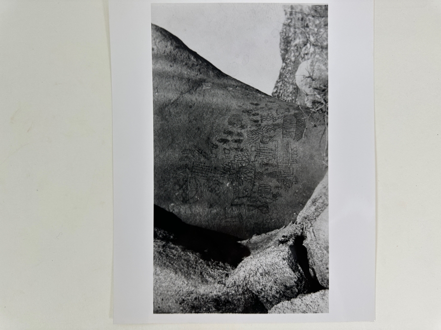 Just Added - Vintage Clifford P. Baldwin Southwest Museum Collection Photograph Of A Pictograph In Perris, CA 5.5 X 9.5 [Photo 2]