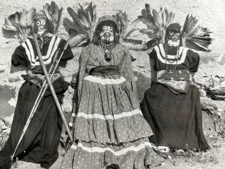 Just Added - Vintage May 1918 San Diego Historical Society Photograph Of Campo Indian Ritual Images Used In Dances 8 X 10 [Photo 2]