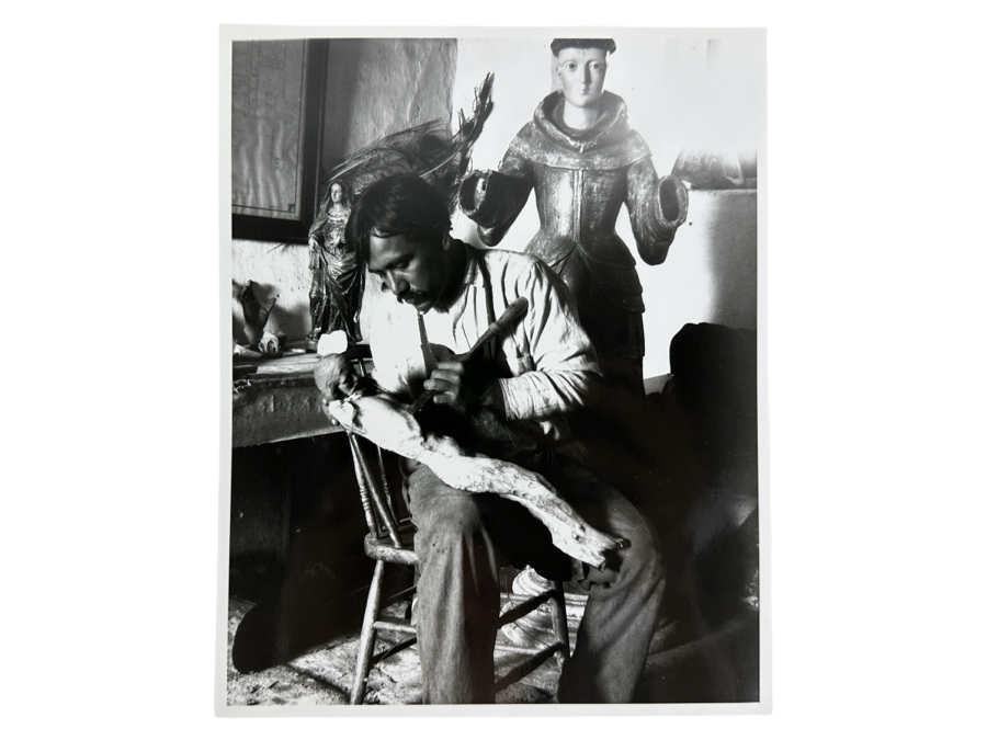 Just Added - Vintage 1907 San Diego Historical Society Photograph Of San Juan Capistrano Mission: L. T. Meza Santos Woodcarver 8 X 10