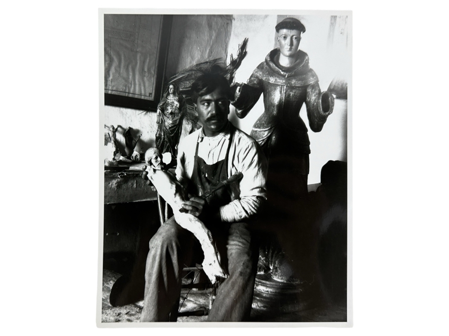 Just Added - Vintage 1907 San Diego Historical Society Photograph Of San Juan Capistrano Mission: L. T. Meza Santos Woodcarver 8 X 10