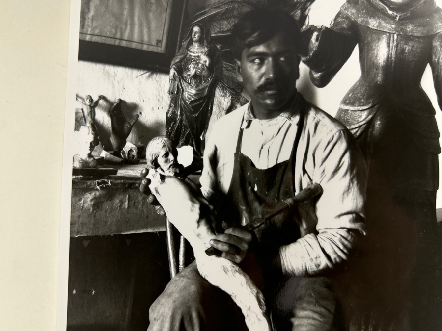 Just Added - Vintage 1907 San Diego Historical Society Photograph Of San Juan Capistrano Mission: L. T. Meza Santos Woodcarver 8 X 10 [Photo 3]