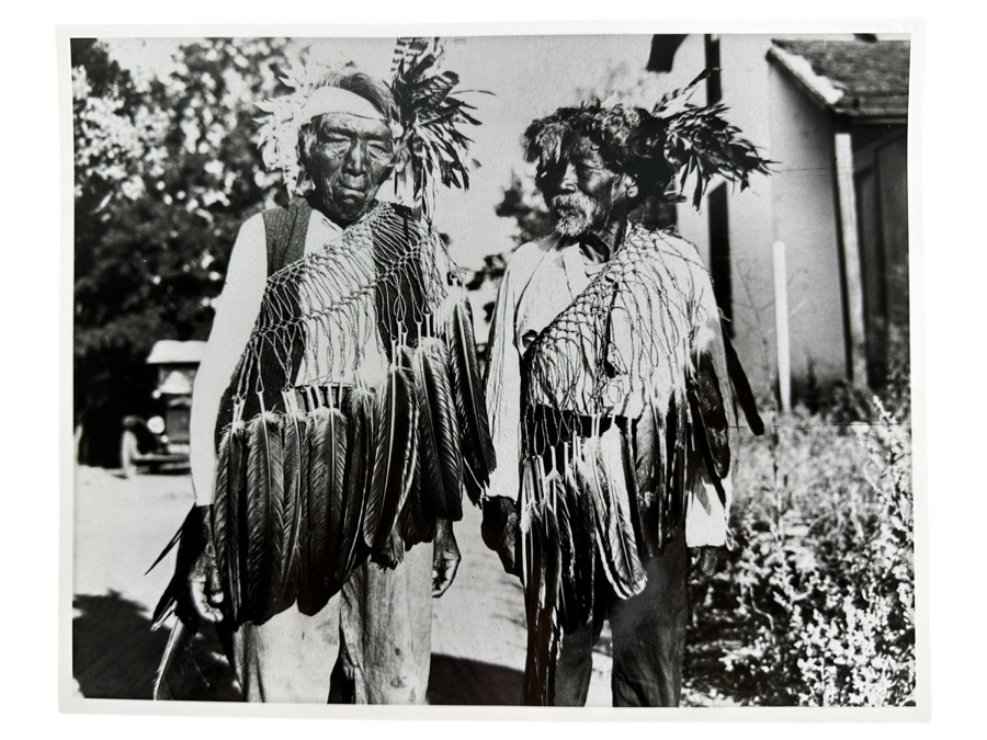 Just Added - Vintage April 17, 1924 San Diego Historical Society Photograph Of Chief Angel Quilp 8 X 10