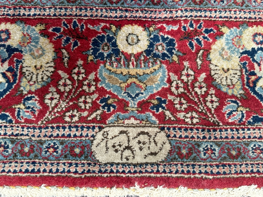 Signed Hand Knotted Wool Persian Area Rug Made In Iran 55' X 83' [Photo 4]