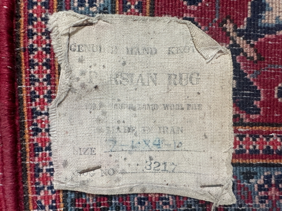 Signed Hand Knotted Wool Persian Area Rug Made In Iran 55' X 83' [Photo 12]