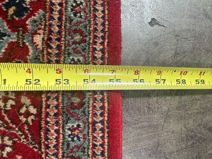 Signed Hand Knotted Wool Persian Area Rug Made In Iran 55' X 83' [Photo 10]