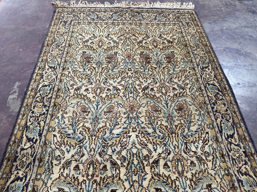 Hand Knotted Wool Persian Area Rug With Birds 47 X 76 [Photo 6]