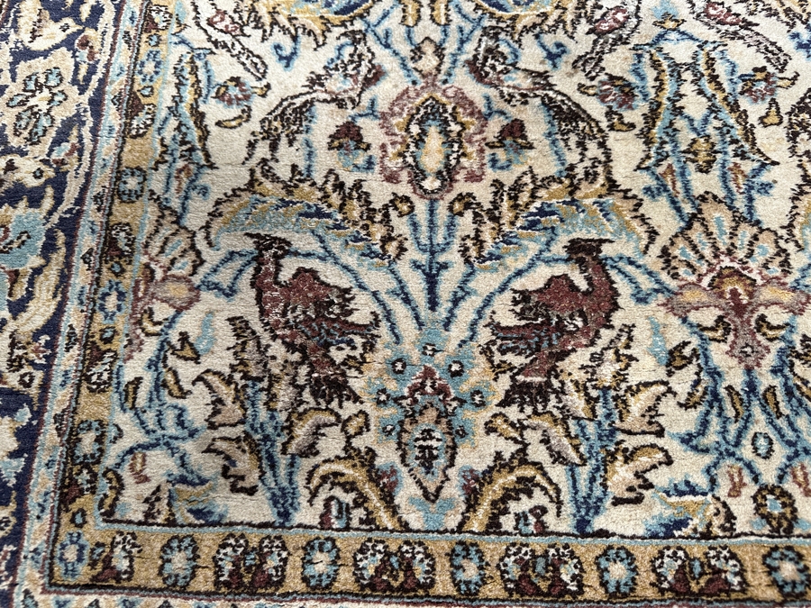 Hand Knotted Wool Persian Area Rug With Birds 47 X 76 [Photo 5]