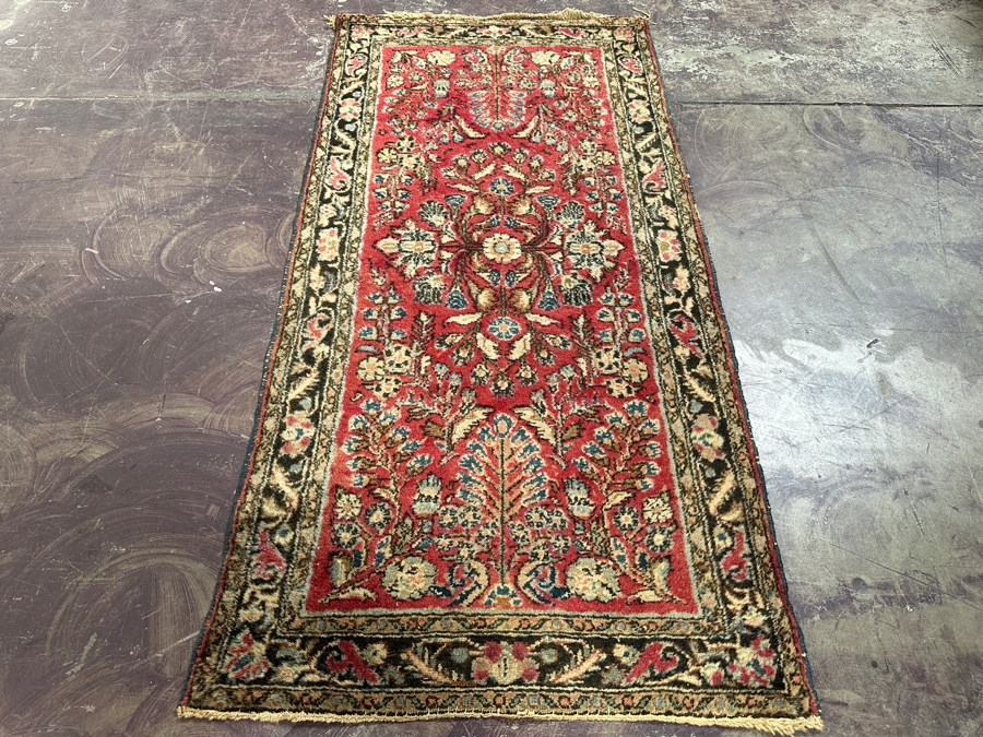 Hand Knotted Wool Persian Area Rug 29 X 60 [Photo 3]