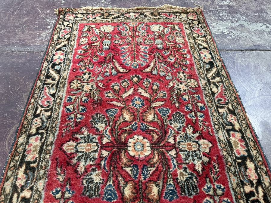 Hand Knotted Wool Persian Area Rug 29 X 60 [Photo 6]