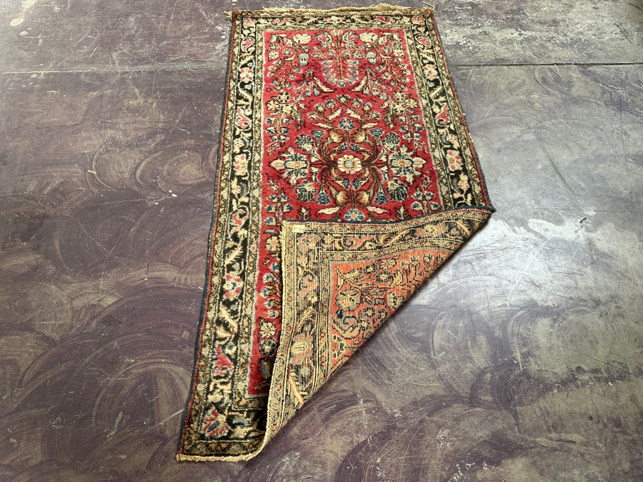 Hand Knotted Wool Persian Area Rug 29 X 60 [Photo 7]