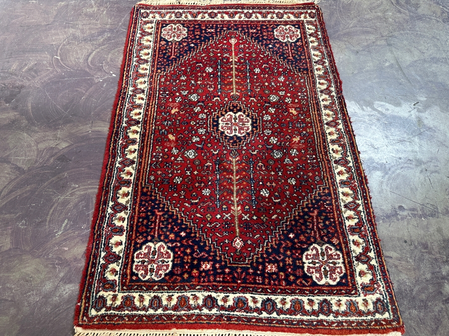 Hand Knotted Wool Persian Area Rug Made In India 31 X 49 [Photo 4]