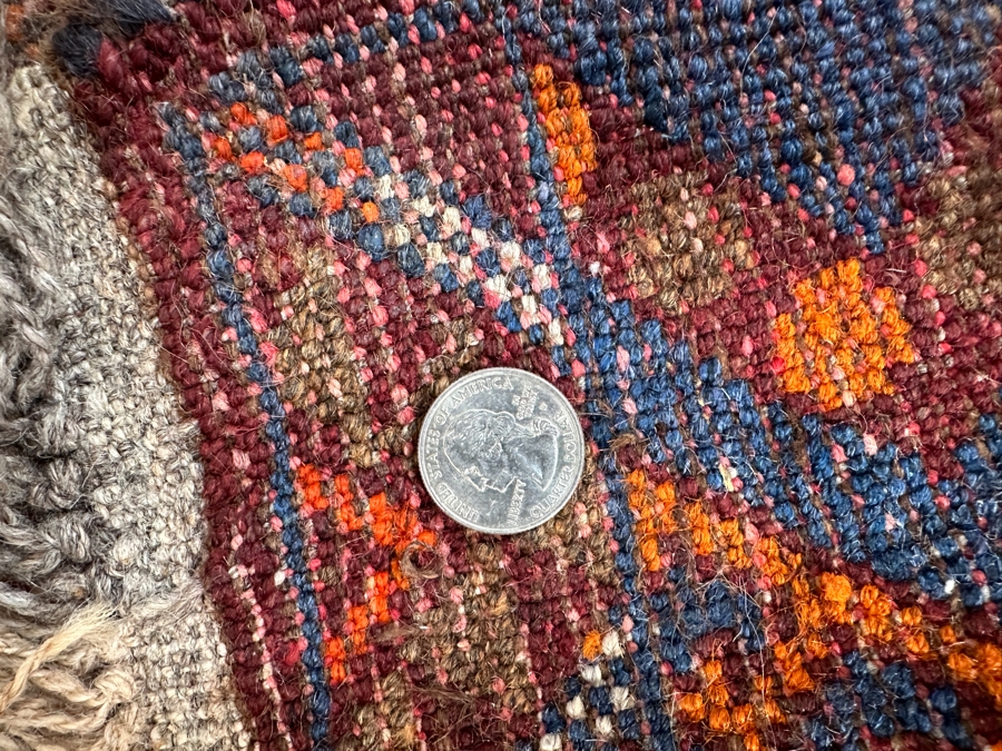 Hand Knotted Wool Persian Area Rug 18.5 X 26 [Photo 6]