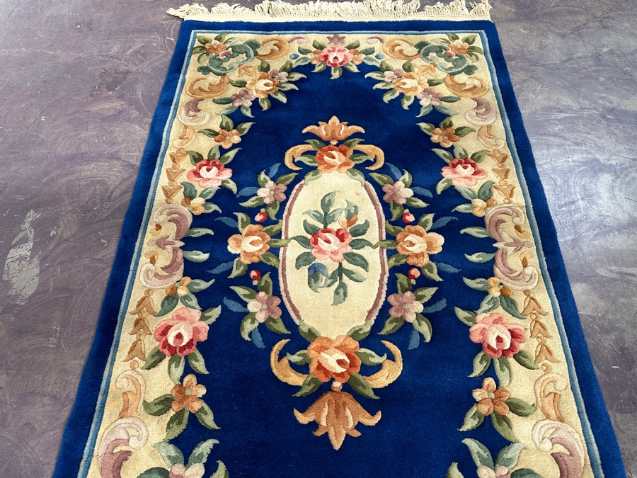 Hand Knotted Wool Chinese Area Rug 36 X 64 [Photo 6]