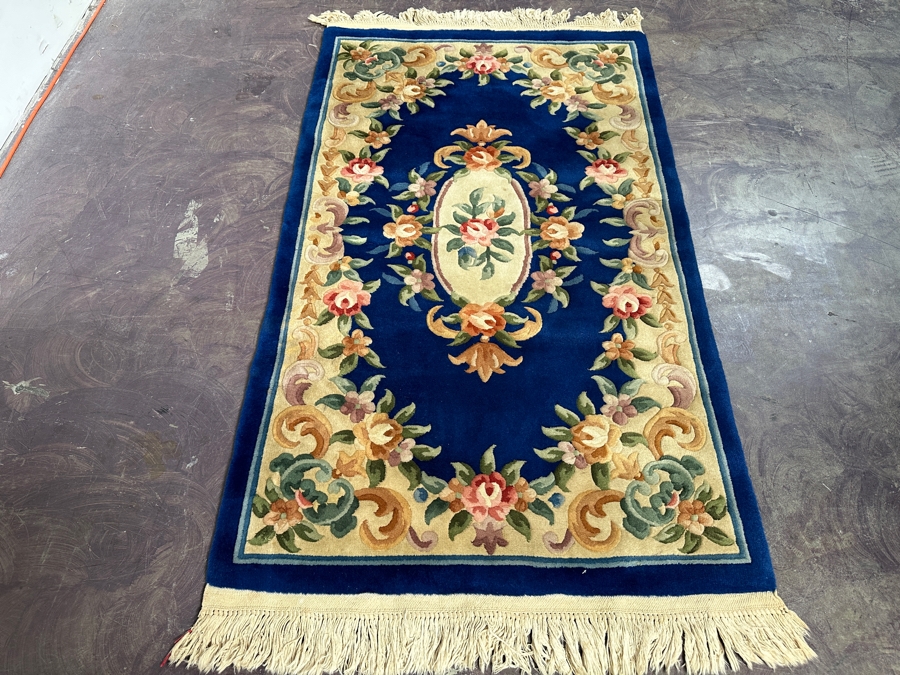 Hand Knotted Wool Chinese Area Rug 36 X 64 [Photo 3]