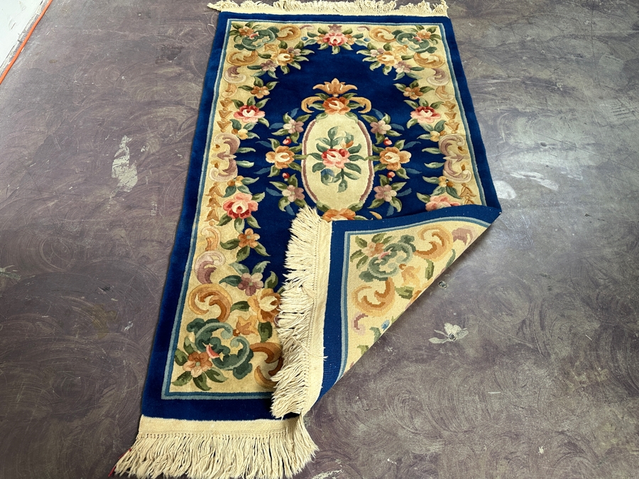 Hand Knotted Wool Chinese Area Rug 36 X 64 [Photo 7]